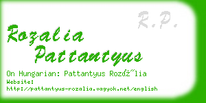 rozalia pattantyus business card